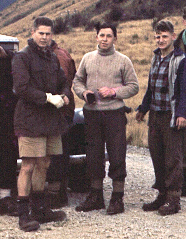 Winter 1957: Jim Haskill, Stu Pearce and Mister Magoo - Arthurs Pass highway