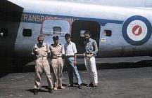 1958 Tuban airport at Bali - the Customs and Immigration team