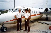 Self and Bruce Walker with the BCL Westwind at Townsville airport