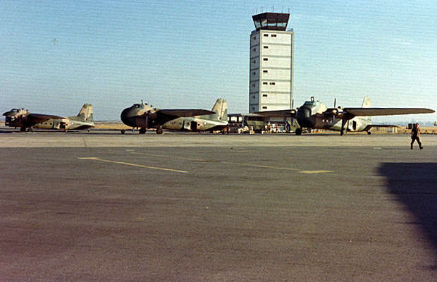 1975: 41 Squadron aircraft at Saigon airport - Last days in Vietnam