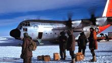 USN VX6 Hercules C-130 BL at the South Pole Station