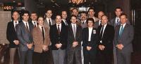 1988, Louisville, Ky USA: Self on the extreme left with the first Boeing 727 class for the UPS airline